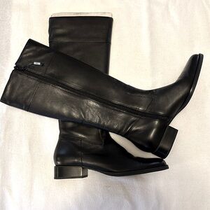 Ralph Lauren Black Burnished Calfskin- Austina.